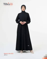 Nibras Gamis Lite 023 Dress Wanita Dewasa Simple Polosan by Nibras S Black