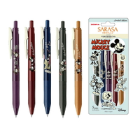 ZEBRA 斑馬 迪士尼 限定款 SARASA 復古色鋼珠筆 5支 V/C款 / 組 JJ15-DS2305