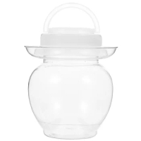 Airtight Glass Jars Fermentation Container Pickle Clear Crock Onggi Kimchi Pot Containers Lids Sealed Tank Bottle Plastic