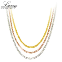 Real 18K Gold Chain Necklace 18 Inches Au750 Necklace For Women ,Rose Gold White Gold Yellow Gold Chain Necklace AU750 Gift