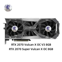 Used NVIDIA GeForce RTX 2070 Vulcan X OC V3 8GB RTX 2070 Super Vulcan X OC 8GB 12nm 256bit Graphics GPU Viedo Card Desktop PC