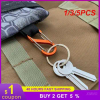 1/3/5PCS Backpack Hook Buckle S Type Carabiner With Lock Aluminum Alloy Keychain Hook High-quality Anti-theft Key-lock Tool