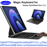 Magic Keyboard for Xiaomi Pad 6 Pro 11 2023 Mipad 6 Mipad6 Russian Korean Spanish AZERT German Hebrew Arabic Magic Keyboard Case