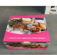 內地直送 - 【360°旋轉折疊托盤】防黴防滑餐桌轉盤 靜音順滑軸承設計 加厚承重便攜式 家用火鍋轉盤 聚餐折疊轉台 可水洗易收納