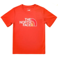 【The North Face】兒童 FLASHDRY吸濕透氣短袖圓領T恤.亞洲版型.休閒衫.運動上衣(81NF-LV3 復古橙)