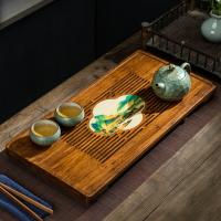 重竹茶盤家用簡約儲水式干泡茶臺客廳小號功夫茶具套裝抽屜式茶盤