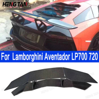 For Lamborghini Aventador LP700 720 DMC Style Carbon Fiber Tail fins Rear Trunk Spoiler Guide Wing Rear Wing Car Trunk Diverter