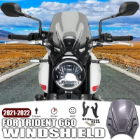 Trident 660 2021 2022 New Motorcycle Accessories Flyscreen Windshield Windscreen Wind Deflector For TRIDENT 660 trident 660