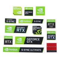Set 5 Pelekat Hiasan Berlabel untuk Komputer Riba dan Meja (NVIDIA GeForce GTX)