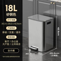 特大號60升不鏽鋼垃圾桶家用大容量客廳臥室腳踏式白色衛生間輕奢