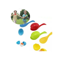 Children balance plastic spoon care egg early education Outdoor interactive training game toys for children 4 pcs/sets