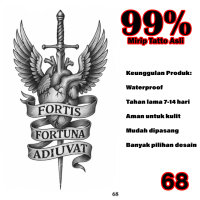TATTOSTORE-Stiker Tatto Temporery SemiPermanent Water Proof Motif 68 (11cmx18cm)