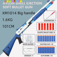 XM1014 Shell Ejection Toy Pistol Foam Darts Bullets Gun Simulation Model Pistol Manual Handgun Air Gun For Kid Adult Boys Gift