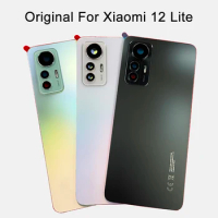 Mi12 Lite Original Glass For Xiaomi 12 Lite Battery Cover Replacement Rear Housing Door With Adhesive + Camera Lens