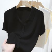 【巴黎精品】針織外套短袖POLO衫-薄款氣質顯瘦短版女外套6色w1ab1