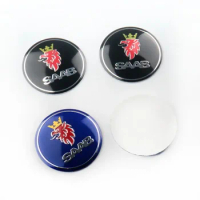 4pcs x 56mm Aluminium Car Wheel Center Caps Rims Hub Sticker Emblem Badge Decals For SAAB 9 3 9 5 9-3 9-5 Styling Accessories