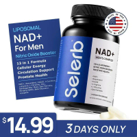 Selerb NAD+ Supplement for Men – With Liposomal-NAD+, CoQ10, L-Carnitine, L-Arginine, Maca & Ashwaga