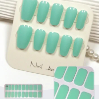Semi-cured UV Gel Sticker 20Tips French Gel Nail Strips Sliders Adhesive Waterproof Long Lasting Full Cover Gel Nail Decoration
