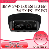 Topcarnavi Android 11.0 smart navigation Android systemglonass CarPlay for BMW E60 E61 E63 E64 F07 E90 E91 E92 E93 2003-2012