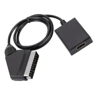 Reliable HDMI-compatible to SCART Cable Driver Free Lightweight Ant-winding HDMI-compatible to SCART Converter for DVD