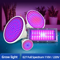 OK-B LED Grow Light E27 Lampada Full Spectrum LED Grow Lamp Growth 3W 4W 15W 30W 50W Plant Lamp IR UV Flowering Hydroponics