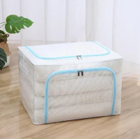 可折疊防水鋼架收納箱 儲物箱 可視儲物箱 24L（40*30*20cm）天藍色#DADADI