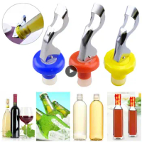Press Wine Stopper Vacuum Sealed Plug Wine Bottle Stopper Wine Saver Caps Bar Kitchen Tools Wine Bottle Stopper Home Bar Tools