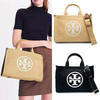 TORY BURCH ELLA 大LOGO帆布兩用托特包