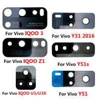 10pcs/lot Housing Back Camera Glass Lens With Glue Sticker For Vivo IQOO 3 U3 Z1 S7 S9 S9e V17 X21 X50 Pro Y9S Y20 Glass Lens