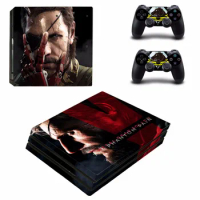 Metal Gear Solid V The Phantom Pain PS4 Pro Skin Sticker Decal For Sony PS4 PlayStation 4 Pro Console and 2 Controllers Stickers