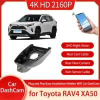 For Toyota RAV4 XA50 2022 2020~2023 DVR Full HD 4K Car Dash Cam Night Vision Loop Recording Front And Back View Camera Dual Lens
