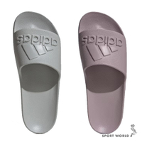 Adidas 拖鞋 男女鞋 防水 ADILETTE AQUA SLIDES 灰/紫【運動世界】IF6068/IF6067