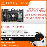 AIO-3399J Mini PC Mini computer Six-Core 64-Bit all in one industrial main board Android/Linux/Ubuntu open source code