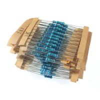 300PCS 1/2W 0.5Watt 1% Resistance Set 0.1R~750R ohm, 1K~820K ohm, Metal Film Resistor Resistance Assortment Kit Set 30 Kinds