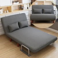Grey Simple Folding Sofa Bed Apartment Foldable Small Bed Family Simple Reclining Chair Single Folding Sofa Bed Furniture WK
