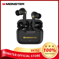 Original Monster XKT02 Bluetooth 5.1 Earphones Gaming Noise Reduction Headset TWS Wireless Headphones HIFI Sound Sports Earbuds