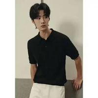 Giordano Men's (Online Exclusive) Korea Short Sleeve Sweater 0105530401 Black L