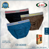 CD Agree Classic [ Isi 3 Pcs ] Size M - XXL Pria Katun Sport