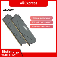 Gloway G1 series DDR4 8GB 16GB 3200MHZ 8GBx2pcs 16GBx2pcs 1.35V Desktop memoria ram ddr4 with Heatsink Games