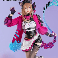 pre sales illusional Honkai Impact 3 Cosplay Cosplay Costume Anime Pardofelis Reverist Calico Dress Halloween Costume