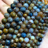 6 8 10MM AA Natural Stone Pietersite Round Gemstone Beads Loose Spacer Beads for Jewelry Making Diy Bracelet Accessories 15''