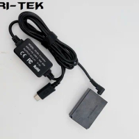 PD Type-C USB-C to DC 3.0*1.1mm Cable + LP-E12 Dummy Battery DR-E15 DC Coupler ACK-E15 for CANON Rebel SL1 100D Digital Camera