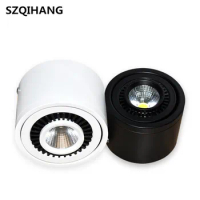 Dimmable Surface Mounted LED COB Downlight 360 Degree Rotating LED Spot Light 15W/10W/7W/5W Ceiling Lamp with LED Driver