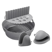 Air Fryer Liner Silicone Air Fryer Liners Reusable Air Fryer Accessories Non-Stick