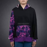 BAPE COLOR CAMO SHARK FULL ZIP HOODIE PURPLE XL