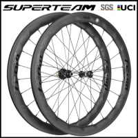 SUPERTEAM Ceramic Hub Carbon Wheelset 700C*25 Tubeless Road Bicycle Wheels 50mm New Model