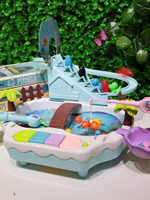 多功能早教寶寶釣魚玩具磁性小貓女英雄電動音樂戲水兒童游戲樂園歐歐流行館