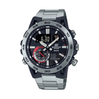 【CASIO 卡西歐】EDIFICE 雙顯系列藍芽智慧錶/48mm(ECB-40D-1A)