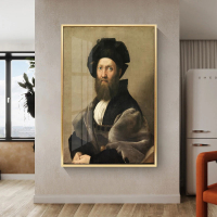Raffaello Sanzio potret Artwork Poster Renaissance abstrak seni lukisan vintaj kanvas cetak dinding