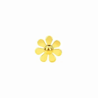 Pure 24K Yellow Gold Earrings 999 Gold SunFlower Stud Earrings For Women